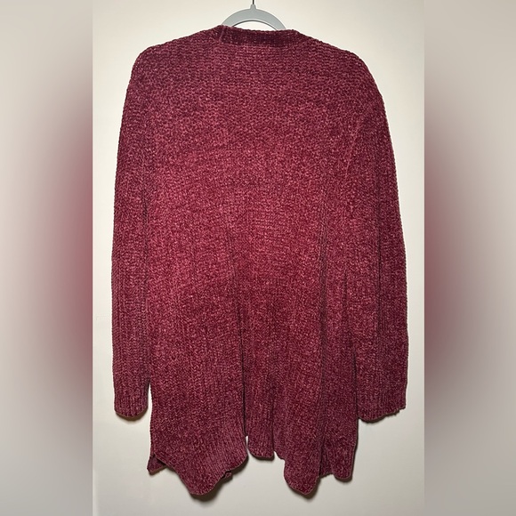Seven7 Women's Burgundy Grannycore Open Front Cardigan Size XXL - Picture 12 of 14